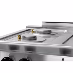 Bartscher 1582101 poêle Pose libre Gaz naturel, propane/butane Noir, Acier inoxydable
