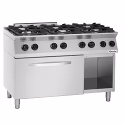 Bartscher 1582201, Cuisinière, Acier inoxydable, 6 zone(s), Fonte, 34,5 W, Gaz à haut pouvoir calorifique