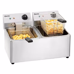Bartscher SNACK IV, Friteuse, 16 L, Double, Acier inoxydable, Rotatif, Autonome