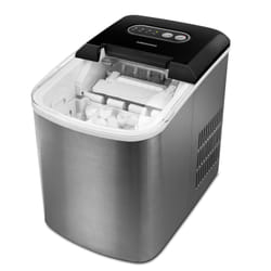 MEDION Machine à glaçons MD 17739 - 2 tailles de glaçons - Réservoir eau 2,2 L - Argent