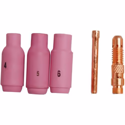 Le set est composé de 5 pièces pour la soudure WIG (Wolfram gaz Inerte) - TIG (Tungstène Inert gaz). Buses céramiques (4, 5,  ...