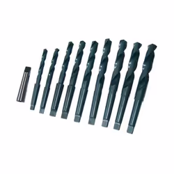 Qualité allemande - outil robuste et bien pensé - dans son coffret bois - forets HSS - Cône morse MK 2 et MK3 Forets HSS Enve ...