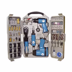 Description générale Ce set complet d'outils pneumatiques comprend 71 pièces, idéal pour les professionnels et les amateurs d ...