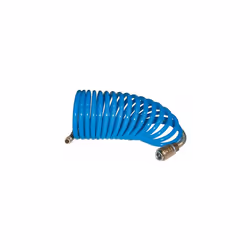 Tuyau spirale en polyuréthane. Extensible, avec raccord rapide et mamelon raccord. Protection antiflexion. Longueur : 5 mètre ...