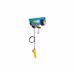 Idéal en atelier, garage et entrepôt. Puissance moteur - 450 W Alimentation - 230 V ~50 Hz Capacité de charge maxi avec pouli ...