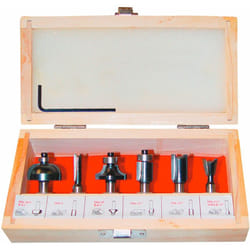 Güde - Coffret de 6 fraises à bois pour fraiseuse G58117
