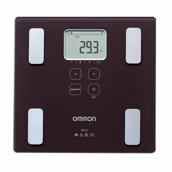 Omron BF214, Pèse-personne électronique, Noir, Carré, Robinet, 4 utilisateur(s), AAA