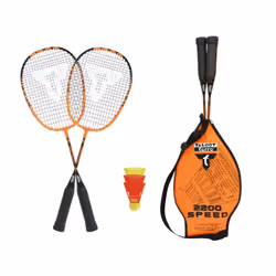 Talbot Torro 490112 raquette de badminton Aluminium Noir, Orange 2 pièce(s)