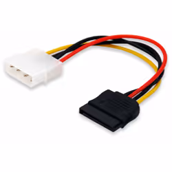Equip 112050, 0,15 m, Molex (4-pin), SATA 15 broches, Mâle, Droit, Droit