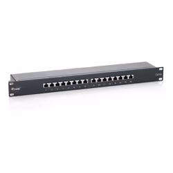 Equip 326416, RJ-45, Or, Cat6, Noir, Montage de rack, 1U