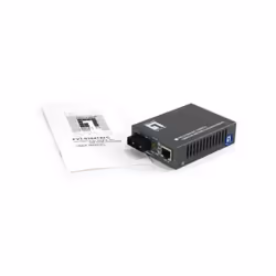 LevelOne FVT-0104TXFC convertisseur de support réseau 100 Mbit/s Monomode Noir