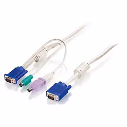 LevelOne ACC-2103, 5 m, Blanc, VGA + PS/2, VGA, Mâle/Mâle, Chine