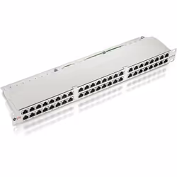 Equip 326348, RJ-45, Or, Cat6, Gris, Montage de rack, 1U