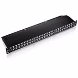 Equip 326448, RJ-45, Or, Cat6, Noir, Montage de rack, 1U