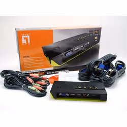 LevelOne KVM-0421 commutateur écran, clavier et souris Noir, Vert - Vue supplémentaire 4