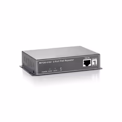 LevelOne POR-0102, Répéteur réseau, 100 m, Cat5, Complète, Demi, 10/100Base-T(X), IEEE 802.3af, IEEE 802.3x
