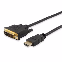 Equip 119323, 3 m, HDMI, DVI-D, Mâle, Mâle, Or