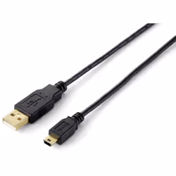 Equip 128225, 3 m, USB A, Mini-USB B, USB 2.0, Mâle/Mâle, Noir