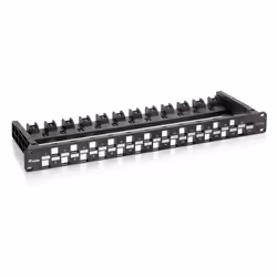 Equip 769225, Cat6a, Noir, Fibre de verre, Polycarbonate, Montage de rack, 1U, 44 mm