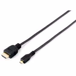 Equip 119308, 2 m, HDMI Type A (Standard), HDMI Type D (Micro), Compatibilité 3D, 10,2 Gbit/s, Noir