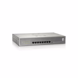 LevelOne GEP-0822 commutateur réseau Gigabit Ethernet (10/100/1000) Connexion Ethernet, supportant l'alimentation via ce port (PoE) Gris