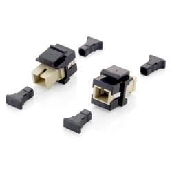 Equip 125572 adaptateur de fibres optiques SC 8 pièce(s) Beige, Noir