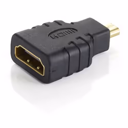 Equip 118915, microHDMI, HDMI, Noir