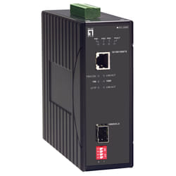 LevelOne IEC-2000 convertisseur de support réseau 1000 Mbit/s Noir
