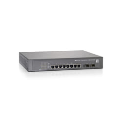 LevelOne GEP-1020 commutateur réseau Gigabit Ethernet (10/100/1000) Connexion Ethernet, supportant l'alimentation via ce port (PoE) Gris