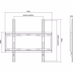 Equip 650310 support pour téléviseur 55" Noir