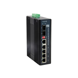 LevelOne IES-0610 commutateur réseau Gigabit Ethernet (10/100/1000) Connexion Ethernet, supportant l'alimentation via ce port (PoE) Noir