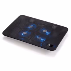 Conceptronic Support de refroidissement de portable à 4 ventilateurs, 39,6 cm (15.6"), 4 pièce(s), 8 cm, Noir, Aluminium, USB