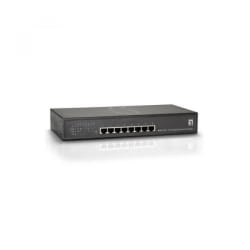 LevelOne GEP-0812 commutateur réseau Non-géré Gigabit Ethernet (10/100/1000) Connexion Ethernet, supportant l'alimentation via ce port (PoE) Noir