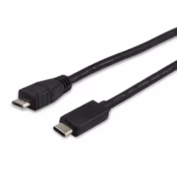 Equip 12888407, 1 m, Micro-USB B, USB C, USB 2.0, Mâle/Mâle, Noir