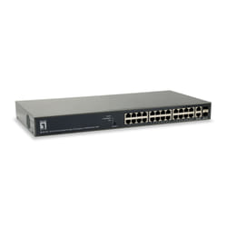 LevelOne GEP-2651 commutateur réseau Géré L3 Gigabit Ethernet (10/100/1000) Connexion Ethernet, supportant l'alimentation via ce port (PoE) Noir