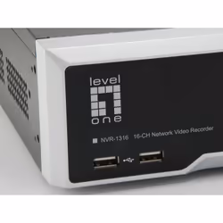 LevelOne NVR-1316 Enregistreur vidéo sur réseau Noir - Vue supplémentaire 2