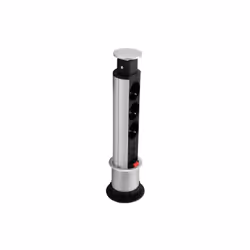 Equip 333304, verticale, Aluminium, Noir, Argent, 3 sortie(s) CA, Type F, 1,8 m