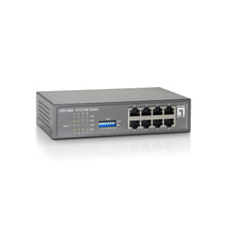 LevelOne FEP-0800W65 commutateur réseau Fast Ethernet (10/100) Connexion Ethernet, supportant l'alimentation via ce port (PoE) Gris