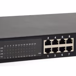 LevelOne GEP-2421W630 commutateur réseau Non-géré Gigabit Ethernet (10/100/1000) Connexion Ethernet, supportant l'alimentation via ce port (PoE) Noir