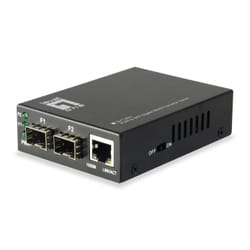 LevelOne GVT-2011 convertisseur de support réseau 1000 Mbit/s Gris
