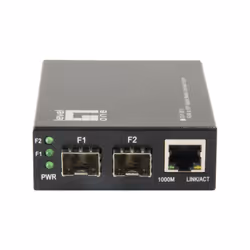 LevelOne GVT-2011 convertisseur de support réseau 1000 Mbit/s Gris