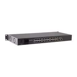 LevelOne FGP-2601W150 commutateur réseau Non-géré Gigabit Ethernet (10/100/1000) Connexion Ethernet, supportant l'alimentation via ce port (PoE) Noir