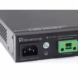 LevelOne GTL-2872 commutateur réseau Géré L3 Noir