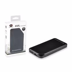 Conceptronic AVIL01B banque d'alimentation électrique Lithium Polymère (LiPo) 10000 mAh Noir