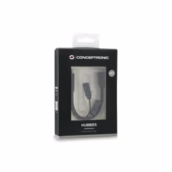 Conceptronic HUBBIES01B hub & concentrateur USB 3.2 Gen 2 (3.1 Gen 2) Type-C 5000 Mbit/s Noir