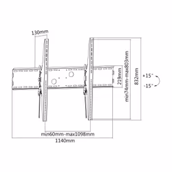 Equip 650322 support pour téléviseur 2,54 m (100") Noir - Vue supplémentaire 6