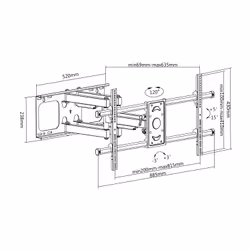 Equip 650324 support pour téléviseur 2,29 m (90") Noir - Vue supplémentaire 10
