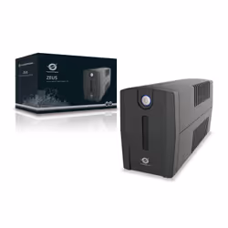 Conceptronic ZEUS01ES alimentation d'énergie non interruptible Interactivité de ligne 0,65 kVA 360 W 2 sortie(s) CA