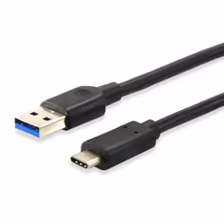 Equip 128345, 0,5 m, USB C, USB A, USB 3.2 Gen 1 (3.1 Gen 1), 5000 Mbit/s, Noir