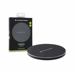 Conceptronic GORGON01B chargeur d'appareils mobiles Universel Noir USB Recharge sans fil Intérieure